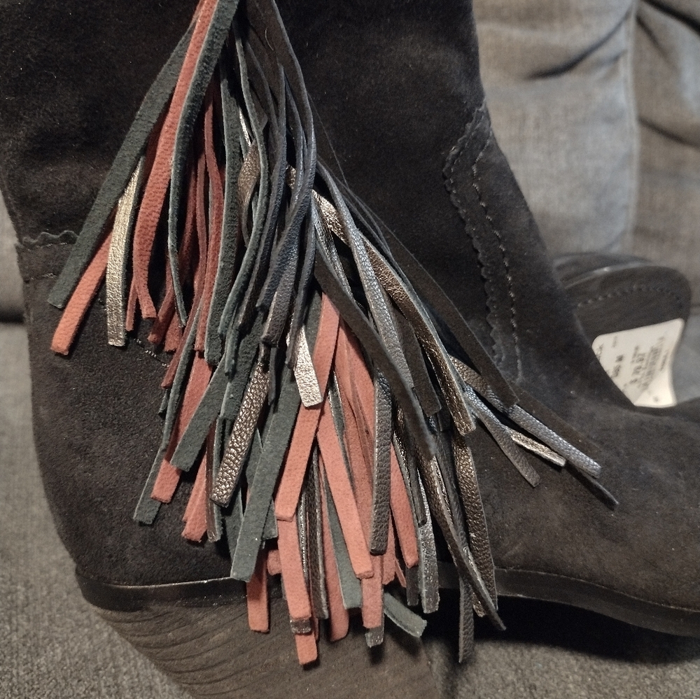 Sam Edelman Suede Fringe Boots - Picture 7 of 9